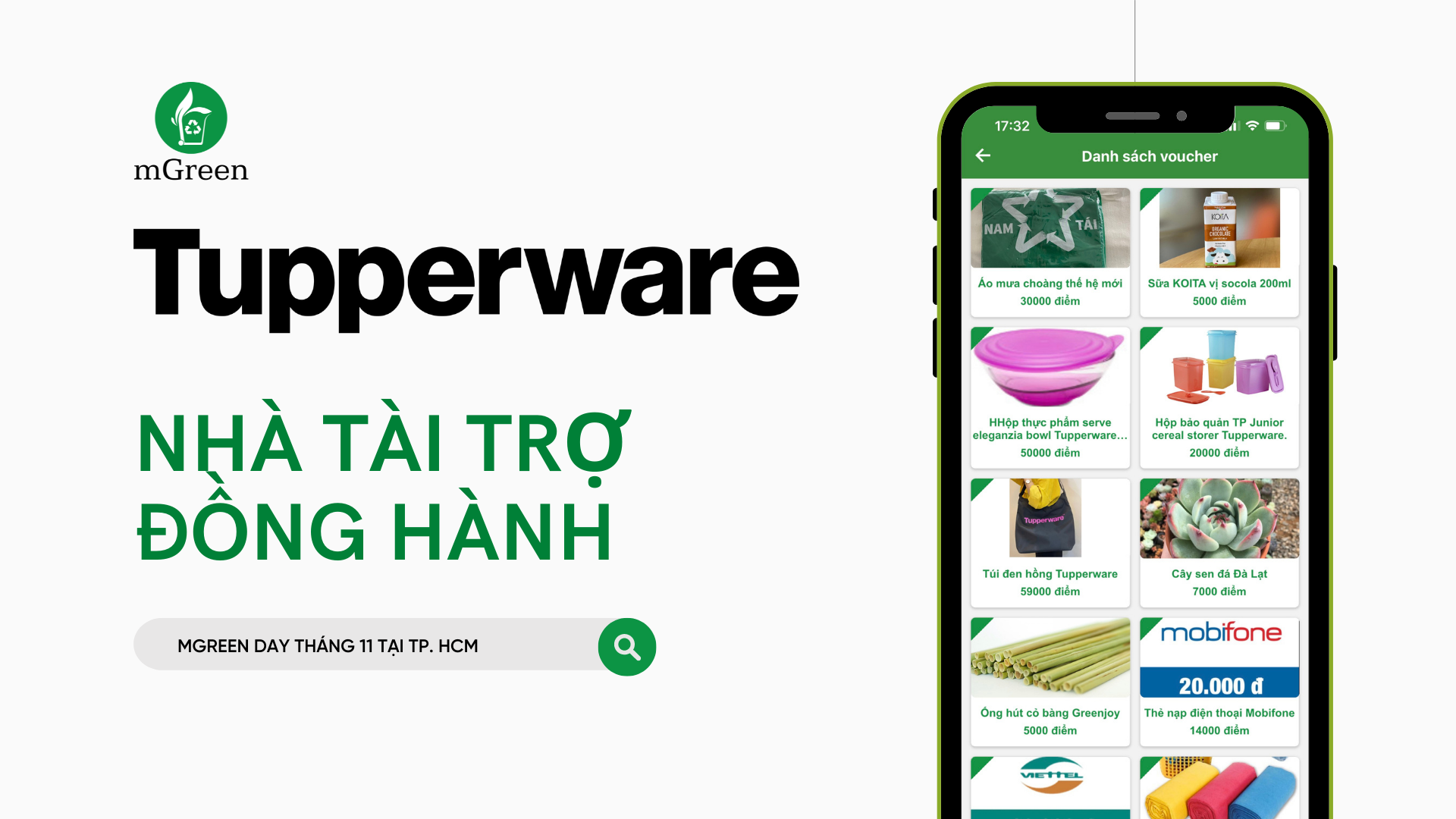 Tupperware việt nam đồng hành cùng mGreen
